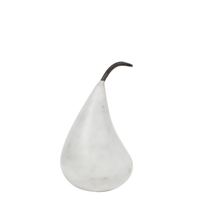 Marble Pear Small White