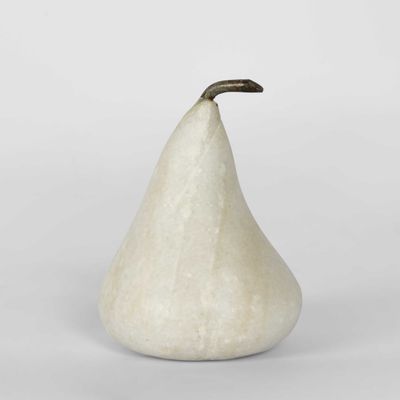 Marble Pear Small White