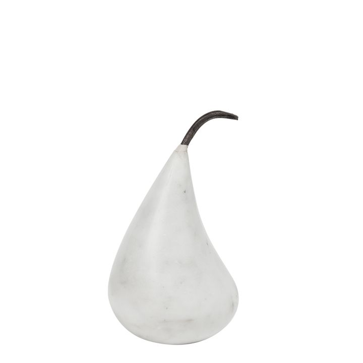 Marble Pear Small White