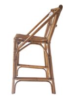 Cayman Rattan Hamptons Barstool Natural W/Beige Cushions & Footrest