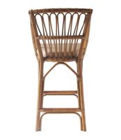 Cayman Rattan Hamptons Barstool Natural W/Beige Cushions & Footrest