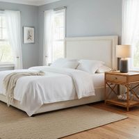 Cayman Rattan Hamptons One Drawer Bedside Table W/ Shell Handle