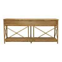 Cayman Large 2 Draw Rattan Console