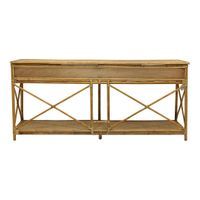 Cayman Large 2 Draw Rattan Console