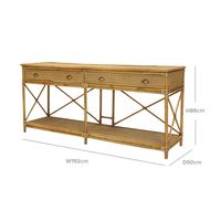 Cayman Large 2 Draw Rattan Console