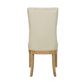 Oakwood Hamptons Linen Dining Chair Natural W/ Studs