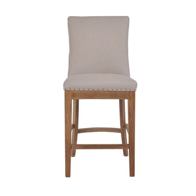 Oakwood Hamptons Counter Chair Natural W/ Studs