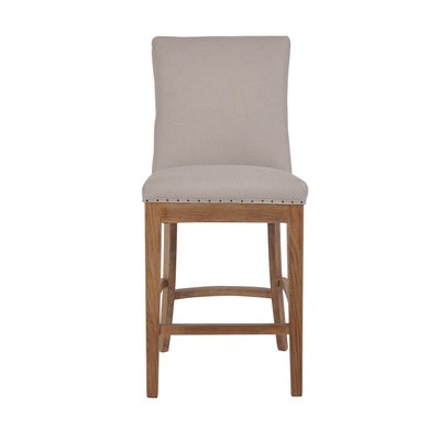 Oakwood Hamptons Counter Chair Natural W/ Studs