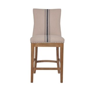 Oakwood Counter Chair Natural with Blue Stripe