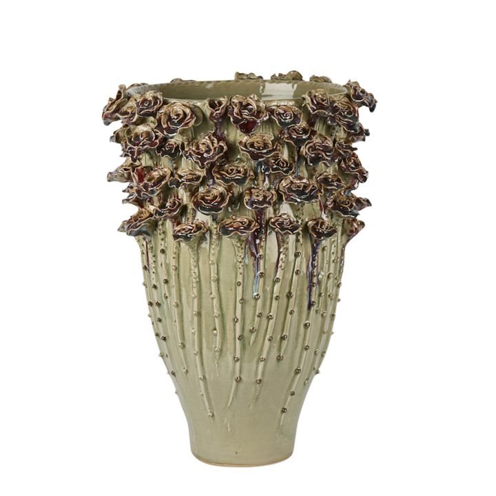 Rose Vase Large Green H:60cm
