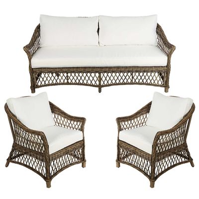 Marco Aluminium Synthetic 3 piece Lounge Set -Outdoor