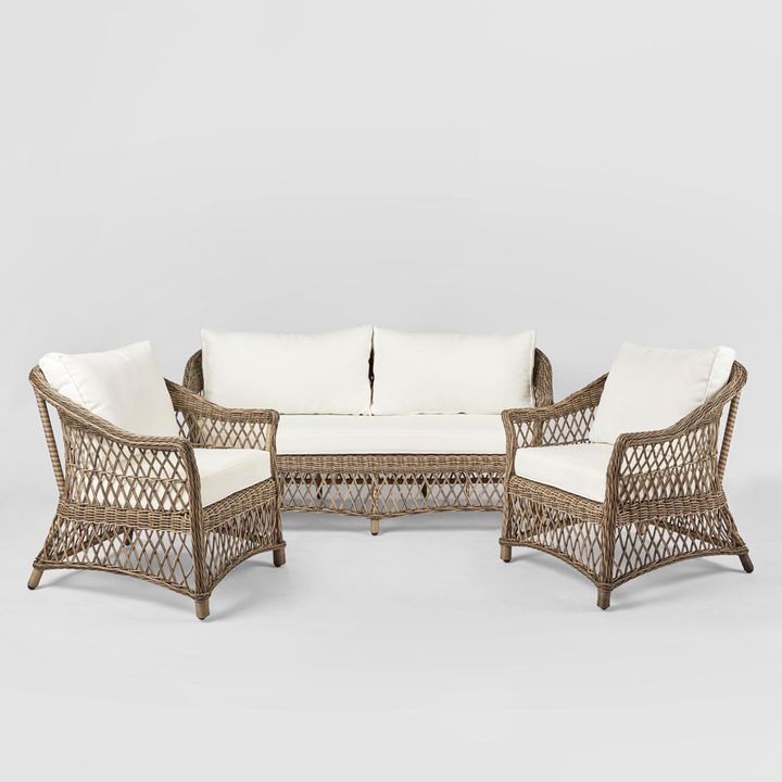 Marco Aluminium Synthetic 3 piece Lounge Set -Outdoor