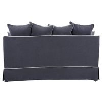 Slip Cover Only - Noosa Hamptons 3 Seat Sofa Navy W/White Piping