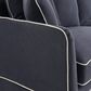3 Seat Slip Cover - Noosa Navy with White Piping