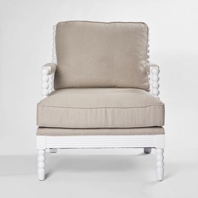 Elizabeth Bobbin Hamptons Armchair White