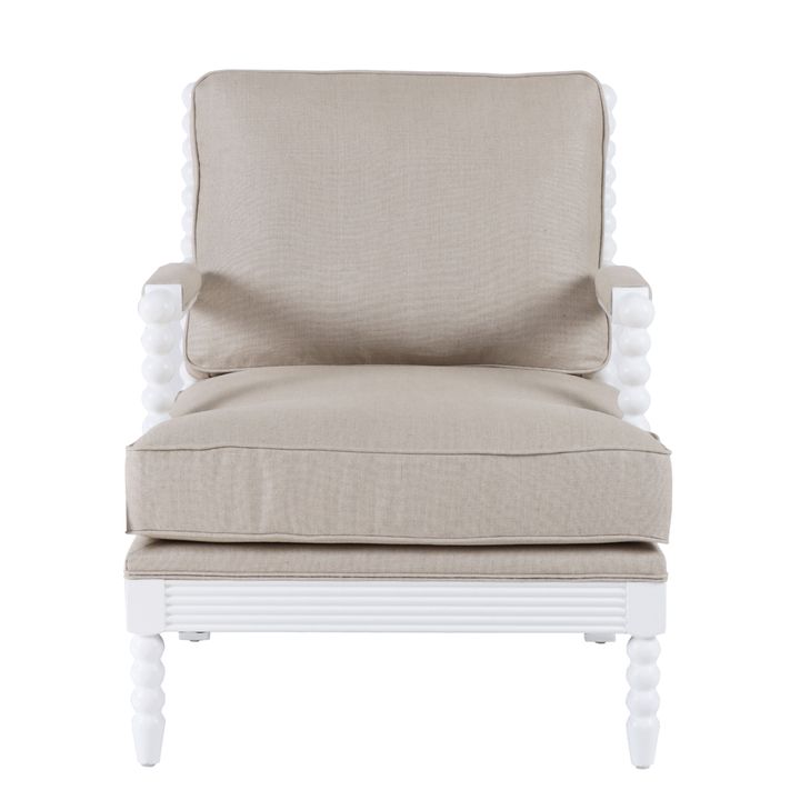 Elizabeth Bobbin Hamptons Armchair White