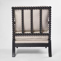 Elizabeth Bobbin Hamptons Armchair Black