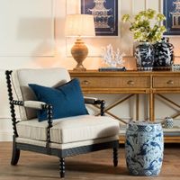 Elizabeth Bobbin Hamptons Armchair Black