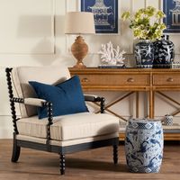 Elizabeth Bobbin Hamptons Armchair Black