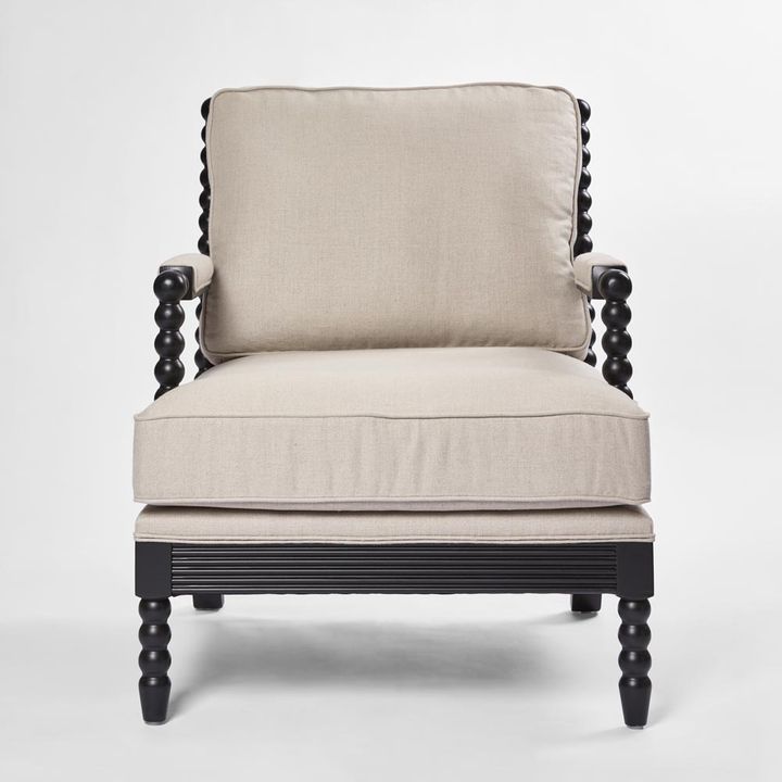 Elizabeth Bobbin Hamptons Armchair Black