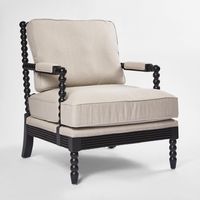 Elizabeth Bobbin Hamptons Armchair Black