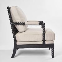 Elizabeth Bobbin Hamptons Armchair Black