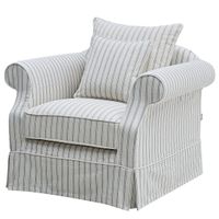 Slip Cover Only - Avalon Hamptons Armchair Stone Stripe