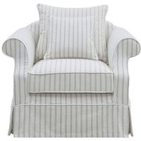 Slip Cover Only - Avalon Hamptons Armchair Stone Stripe