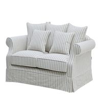 Slip Cover Only - Avalon Hamptons 2 Seat Sofa Stone Stripe