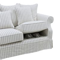 Slip Cover Only - Avalon Hamptons 2 Seat Sofa Stone Stripe