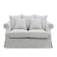 Slip Cover Only - Avalon Hamptons 2 Seat Sofa Stone Stripe