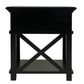 Sorrento Black Bedside Table with Shelf