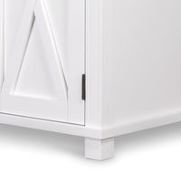 Sorrento Large Glass Door Hamptons Cabinet White