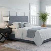 Sorrento Cross Leg Hamptons BedSide Table W/Drawer Black