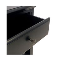 Sorrento Cross Leg Hamptons BedSide Table W/Drawer Black