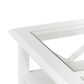 Sorrento Large Glass Coffee Table White