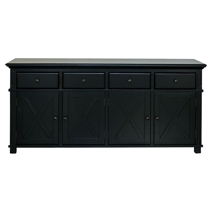 Sorrento Black 4 Door Buffet