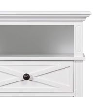 Sorrento Hamptons Medium 2 Drawer Bedside Table White