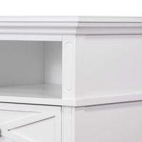 Sorrento Hamptons Medium 2 Drawer Bedside Table White