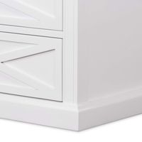 Sorrento Hamptons Medium 2 Drawer Bedside Table White