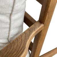 Ash Wood Timber ArmChair W/Natural Cushions Linen Blend