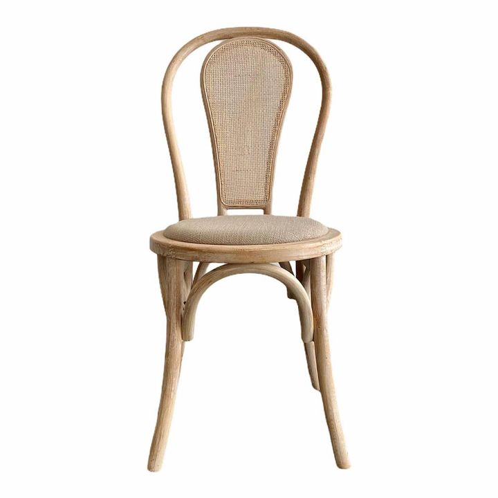 Round Rattan Back Dining Chair