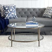 Palladium Brass Iron & Glass Coffee Table