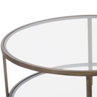 Palladium Brass Iron & Glass Coffee Table