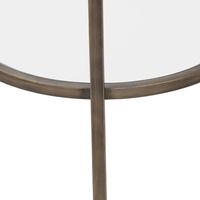 Palladium Brass Iron & Glass Side Table