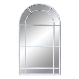 Medium Iron Arched Mirror White