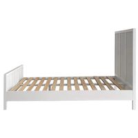 Santorini Hamptons Timber/Rattan Queen Bed White