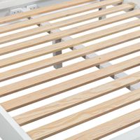 Santorini Hamptons Timber/Rattan Double Bed White