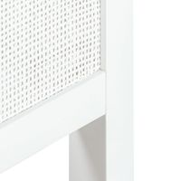 Santorini Hamptons Timber/Rattan Double Bed White