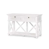 West Beach 2 Drawer Hamptons 130cm Console White